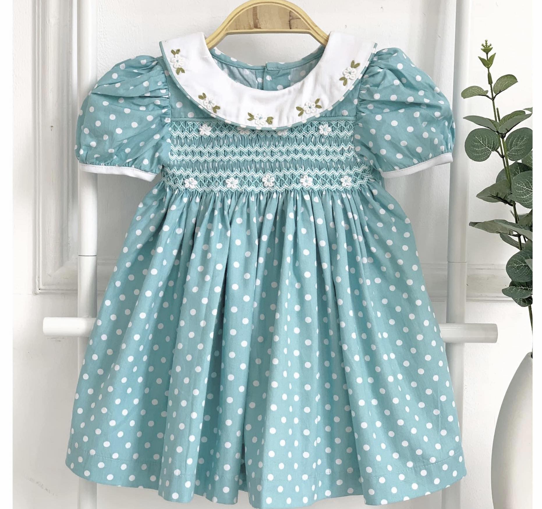 Aqua polka outlet dot dress