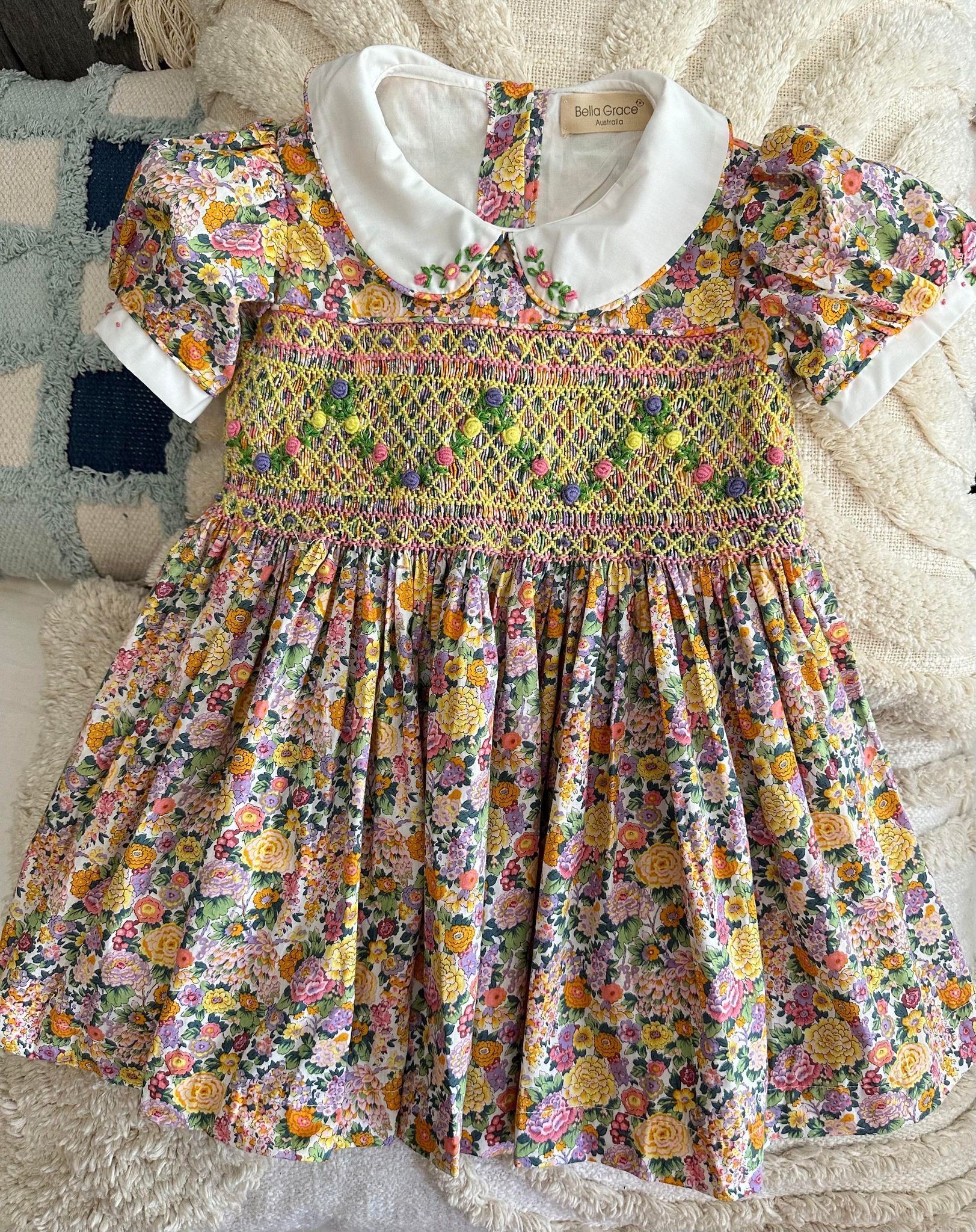 Floral smock outlet dress