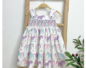 Unicorn hot sale smocked dress